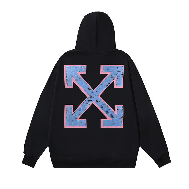 OW hoodie painting alphabet arrow print