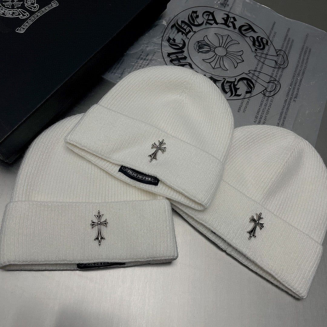 Chrome Hearts Knit Hat - Warm, Casual, Trendy Winter Streetwear Cross