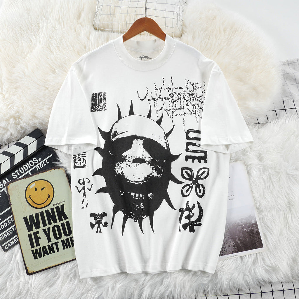 Travis Scott T-Shirt TRAVIS SCOTT CACTUS JACK Loose Crew Neck Short Sleeve