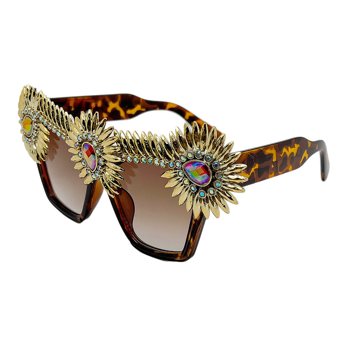 Trendy punk glasses retro butterfly frame