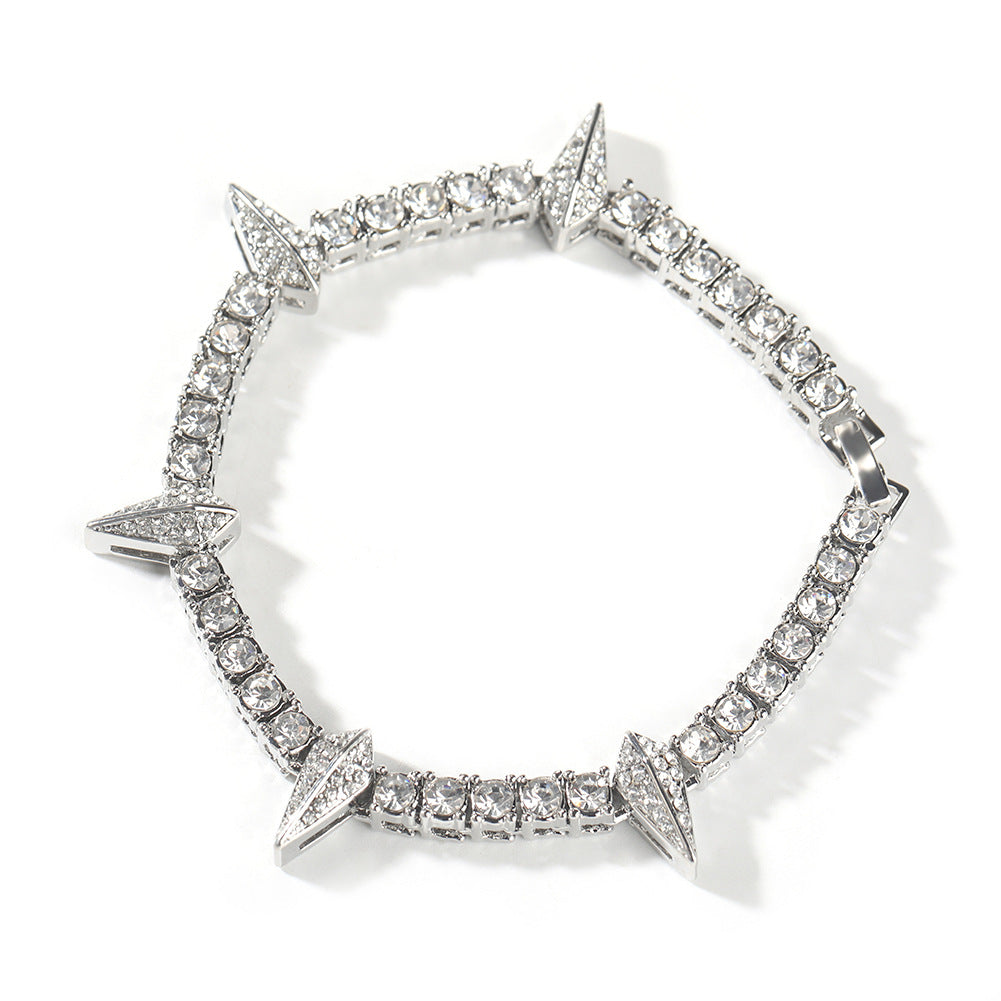 Bracelet Hip Hop Alloy Rhinestone Black Panther Bracelet ins Spectrum St. Valentine's