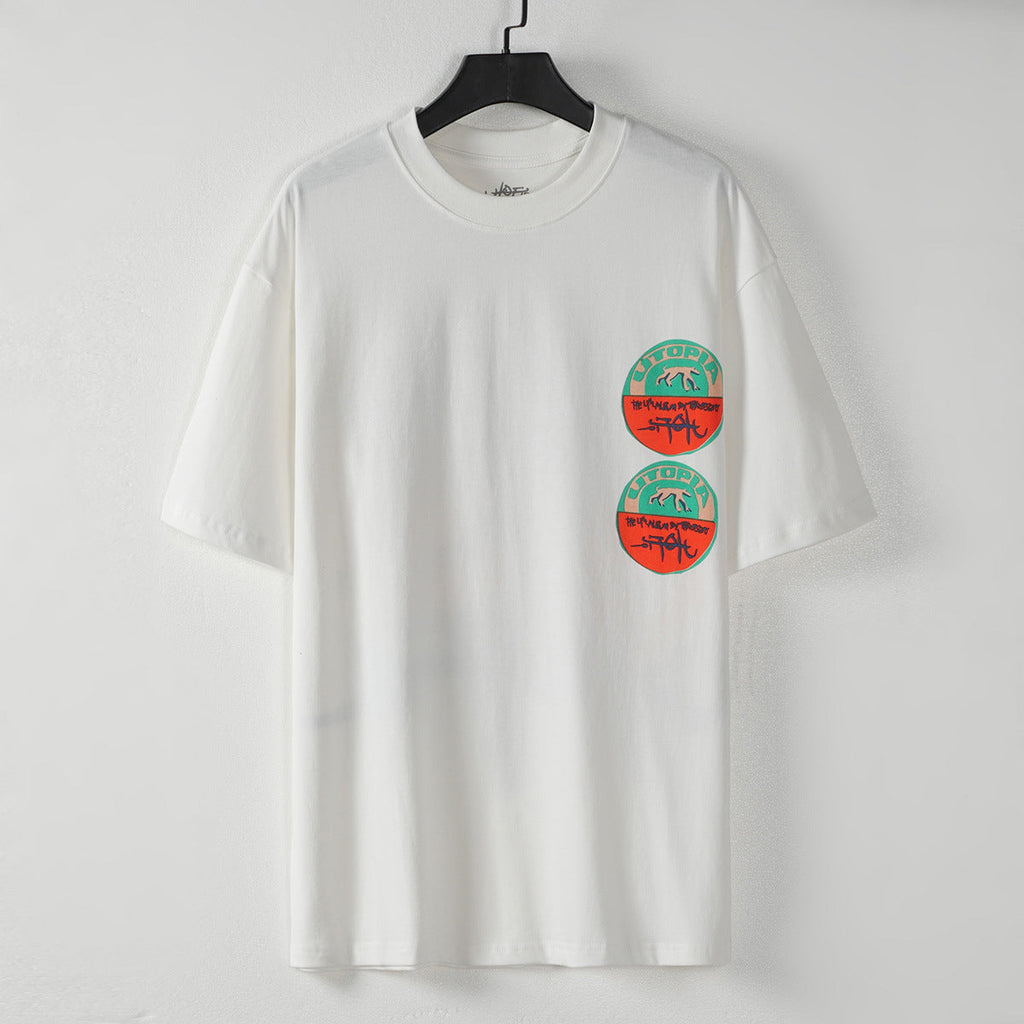 Travis Scott T-Shirt TRAVIS SCOTT CACTUS JACK Loose Crew Neck Short Sleeve