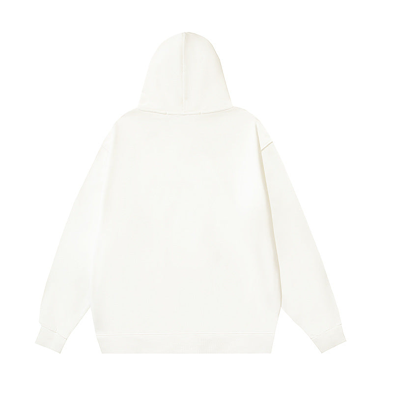 OW  hoodie simple solid color pullover hooded
