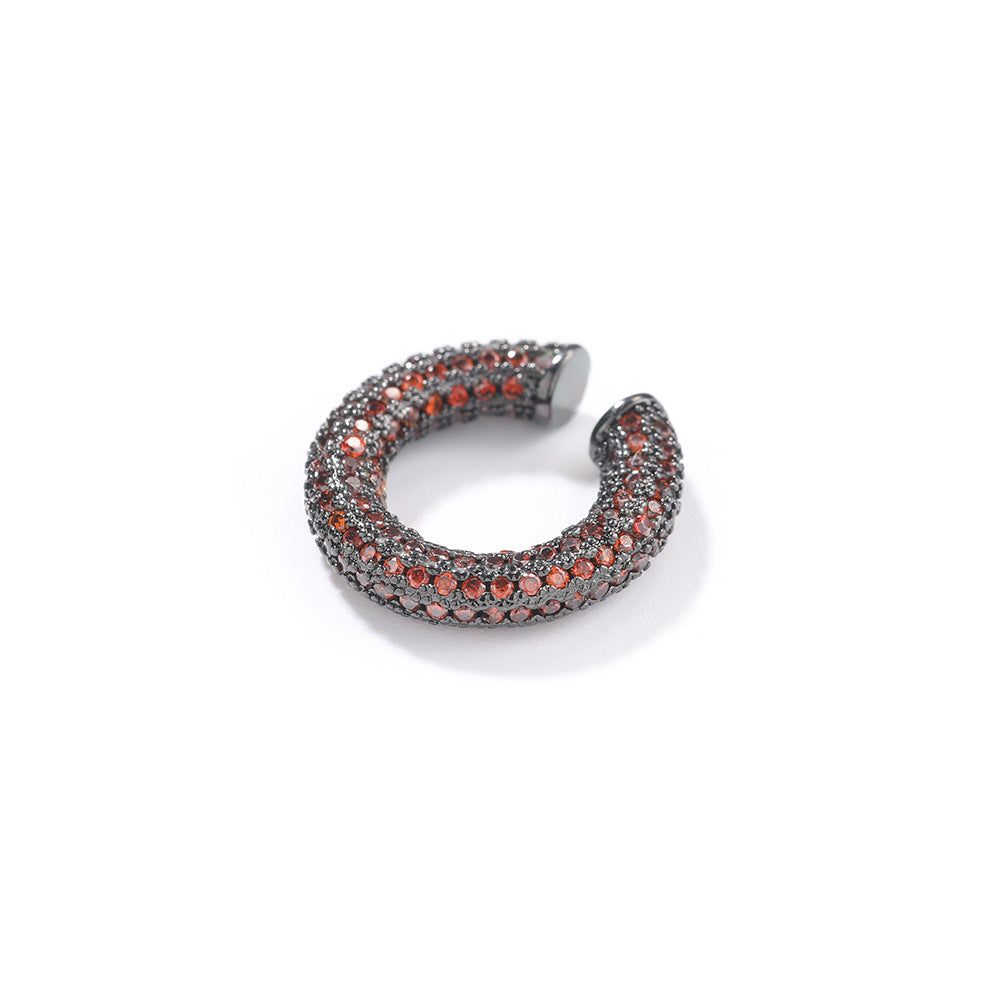Earrings Hip Hop Zircon Ear Clips Spectrum