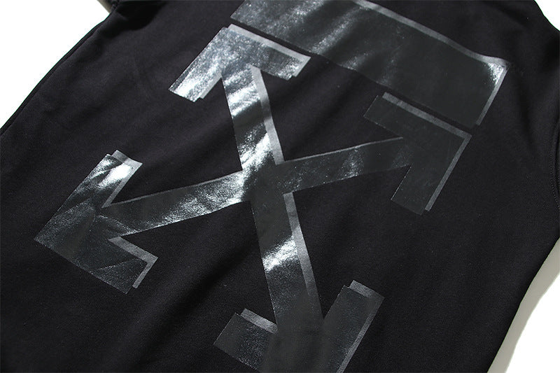 OW hoodie Ink Arrow Pattern Sleeve Hood