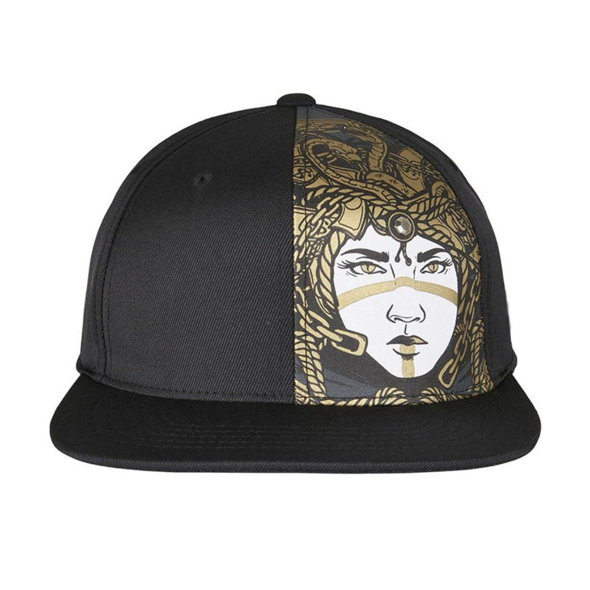 Trendy flat brimmed snapback hats ancient greek mythology medusa