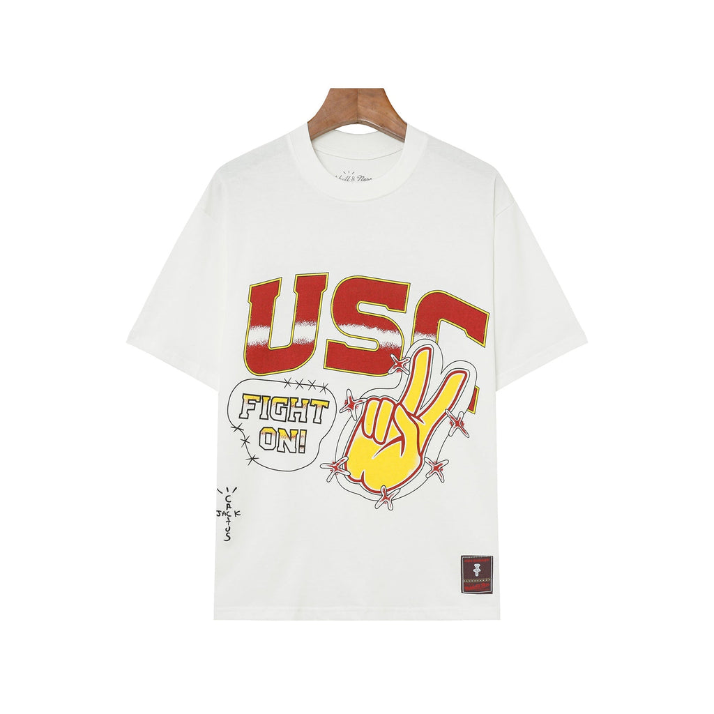 Travis Scott T-Shirt TRAVIS SCOTT CACTUS JACK Embroidery Crew Neck Short Sleeve T
