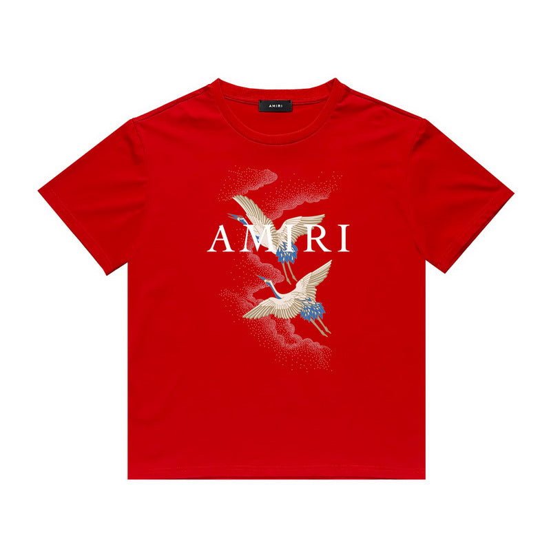 Amiri T Shirt Casual Hip Hop round Neck Short Sleeve T-shirt