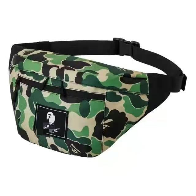 Bathing Ape Bape Bag Camouflage Ape Head Large Waist Bag Waterproof Breast Bag