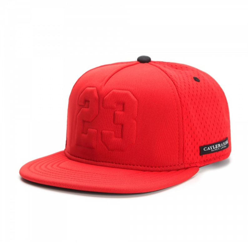 Trendy flat brimmed snapback hats mesh quick-drying and breathable