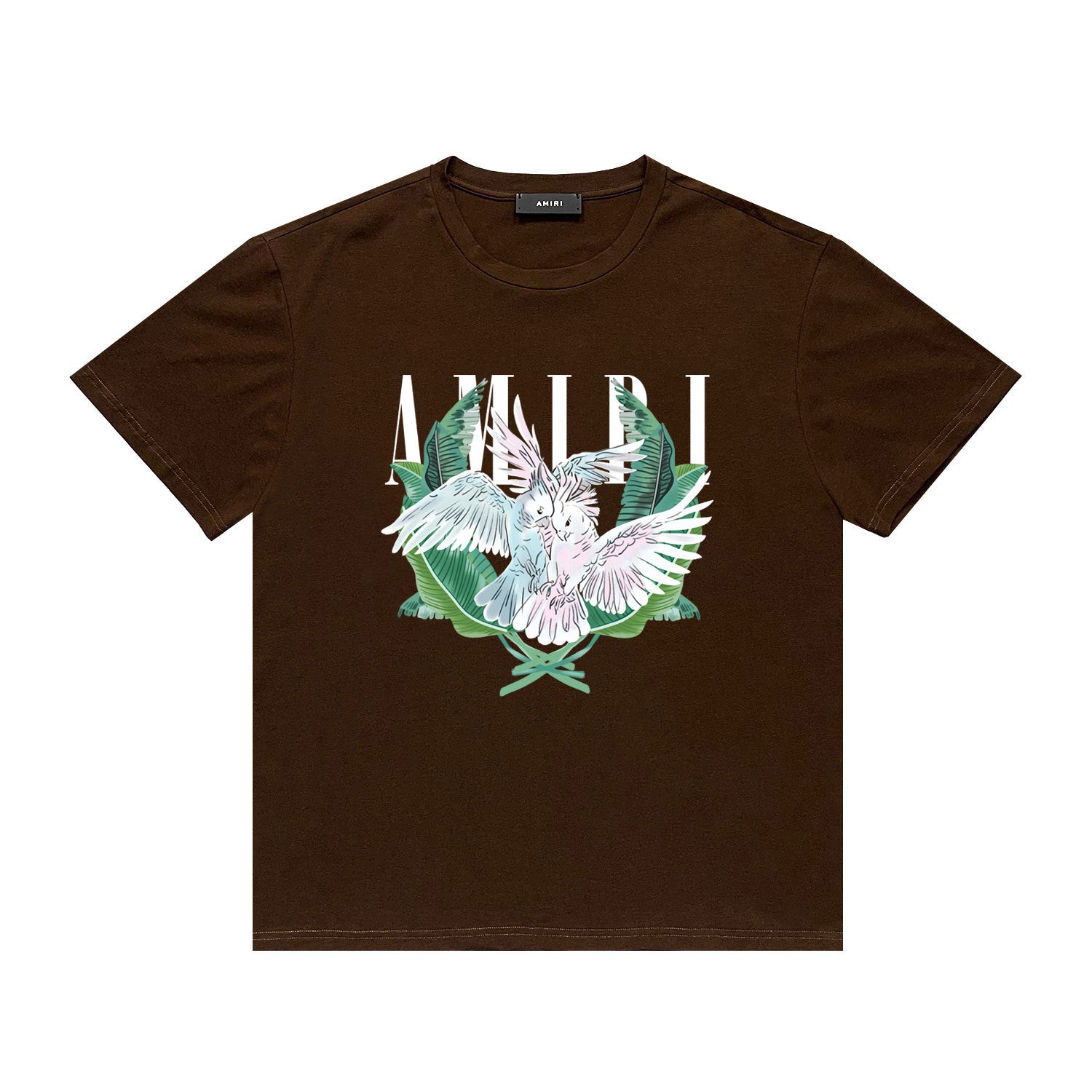 Amiri T Shirt Printed Casual Hip Hop round Neck Short Sleeve T-shirt
