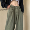 Men Jeans Vintage Jeans Men Loose Straight Cargo Pants