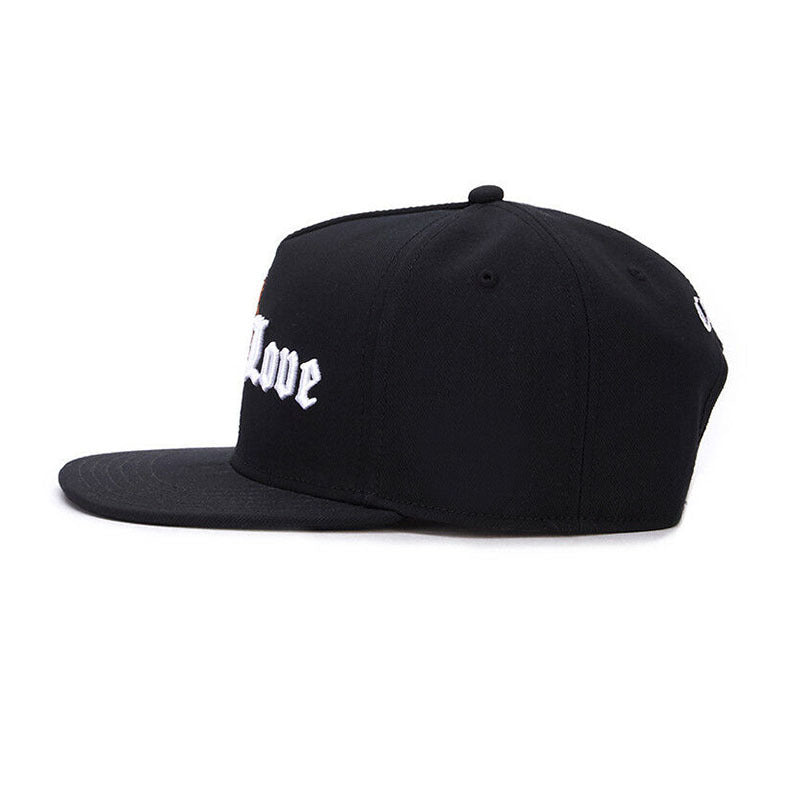 Trendy flat brimmed snapback hats cee love cap adjustable