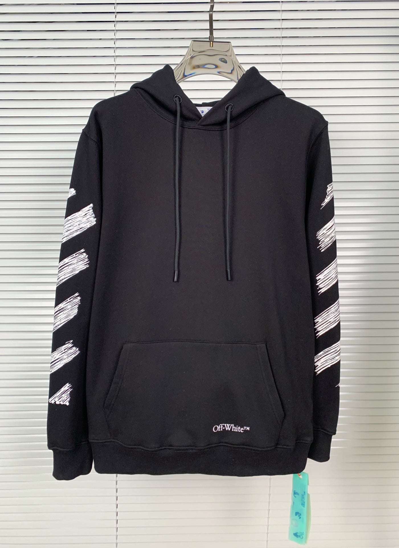 OW hoodie sketch arrow pattern hooded