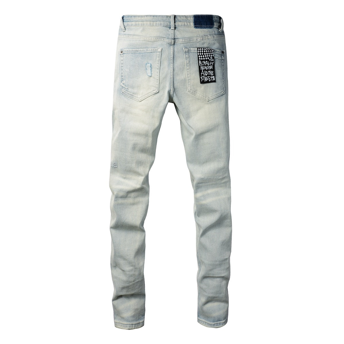 KSUBI Jeans Slim Fit Casual Stretch Ripped Jeans