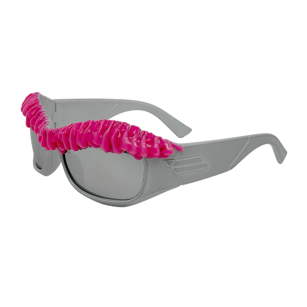 Trendy punk glasses drip plastic