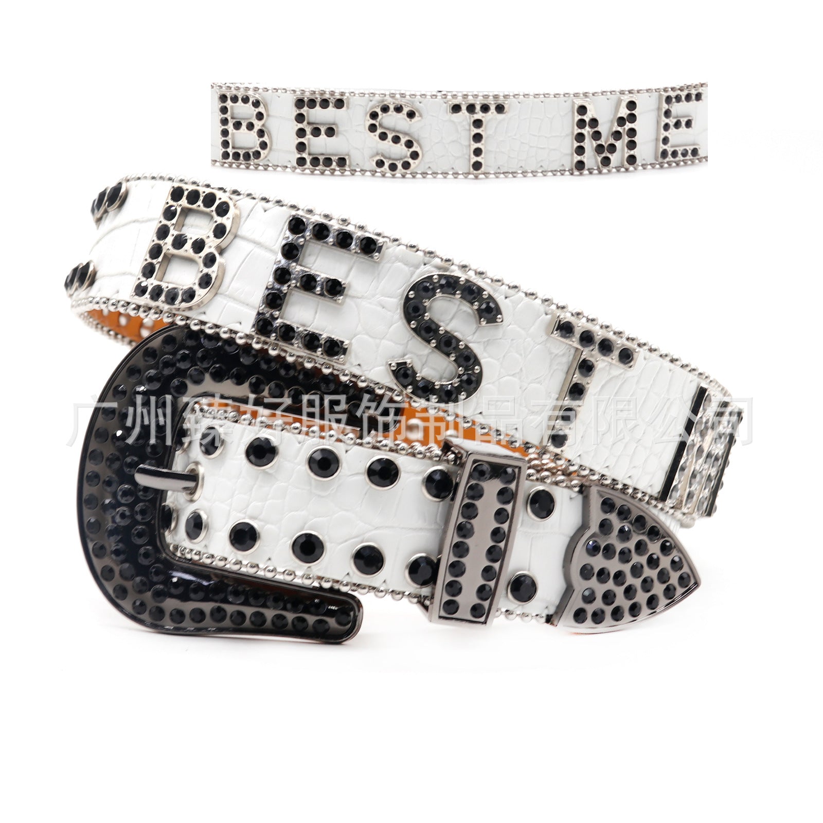 Hip-hop punk rhinestone belt bestme accessories