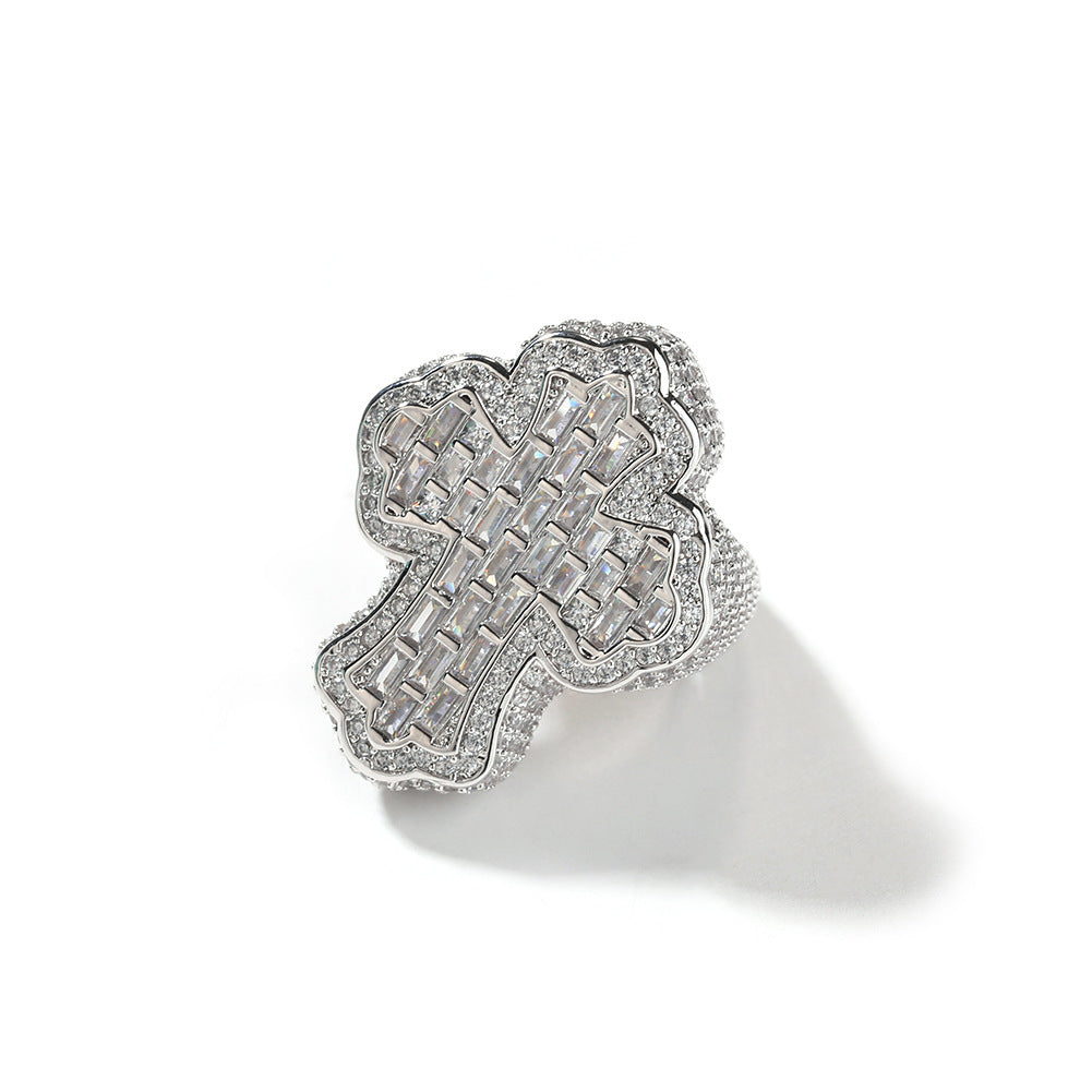 Rings Hip Hop Vintage Ring Micro Zircon Spectrum