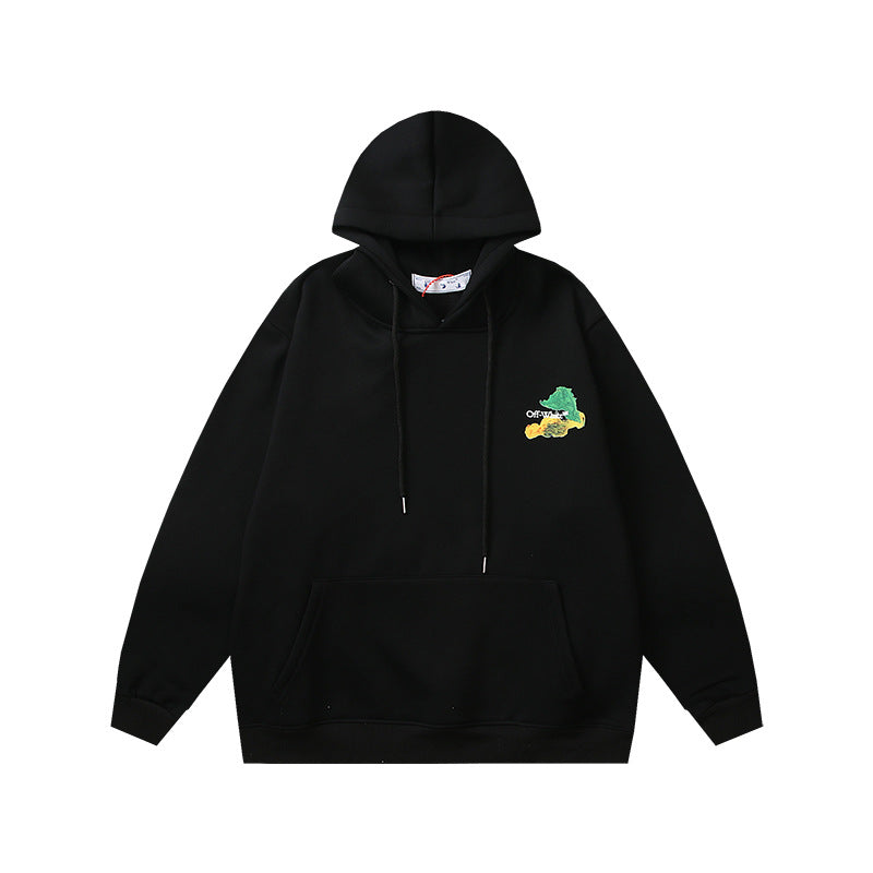 OW hoodie autumn and winter colored arrow velvet
