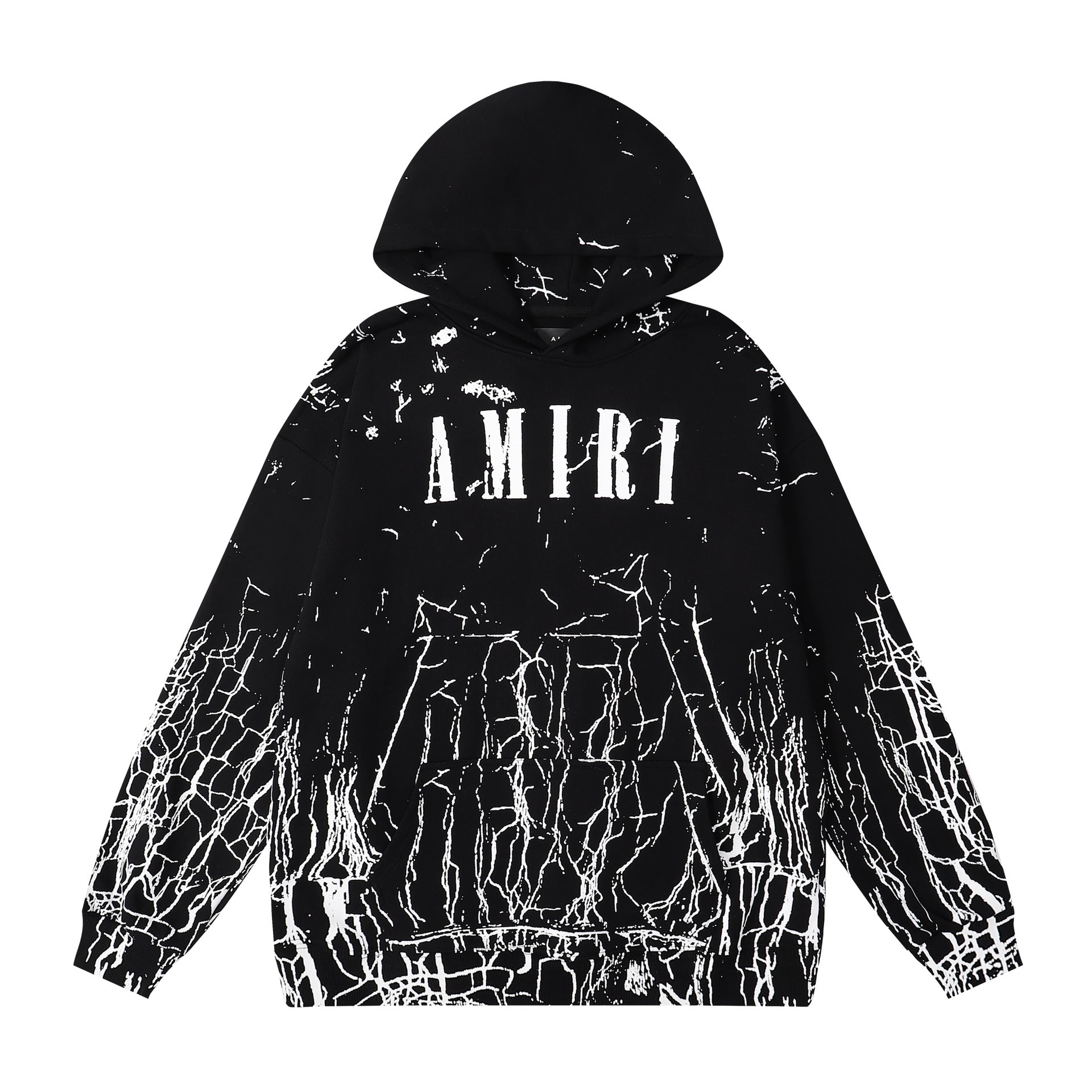 Amiri Hoodie AMI Ripped logo print hooded sweater
