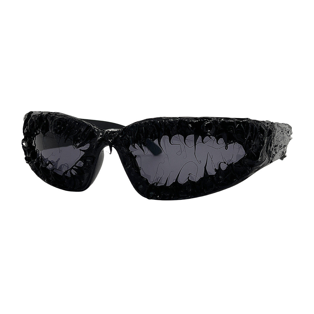 Trendy punk glasses dark style