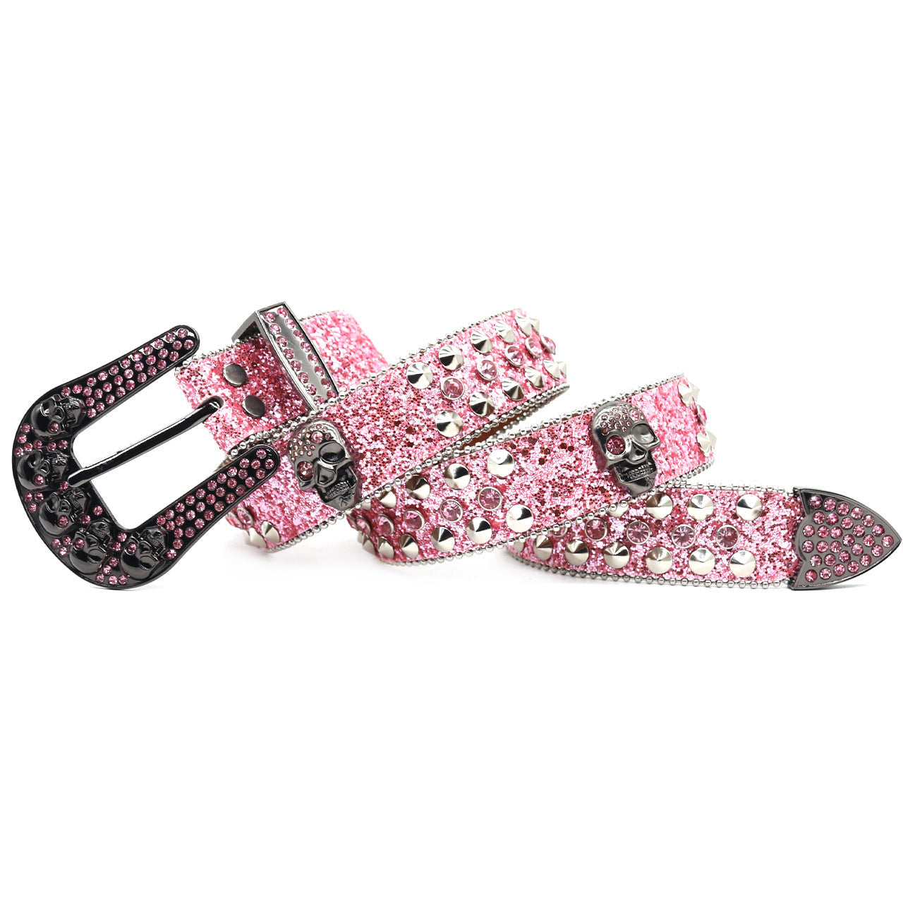 Hip-hop punk rhinestone belt skull punk sexy style