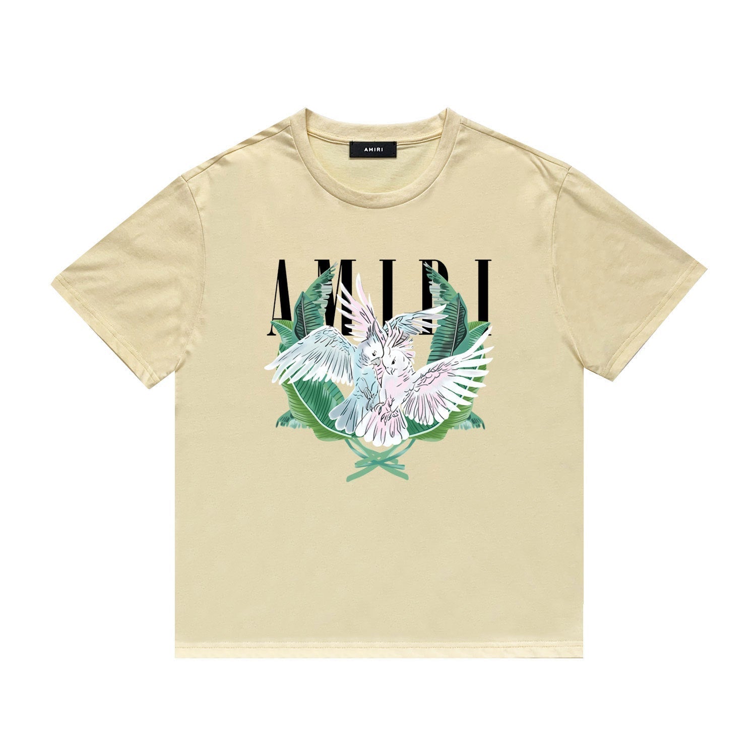 Amiri T Shirt Color Parrot Printing Casual Hip Hop Short Sleeve T-shirt