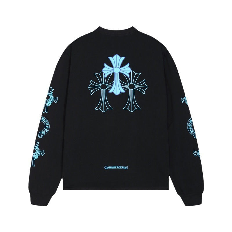 CHH  Heart Long Sleeve Shirt Unisex Fashion Loose Long Sleeve Shirt