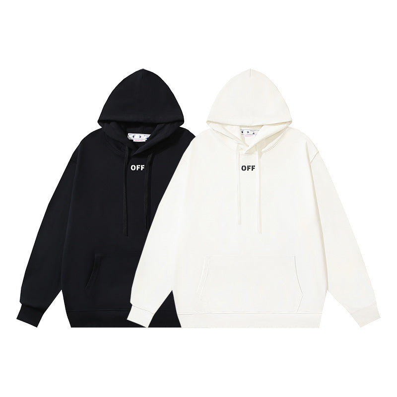 OW  hoodie simple solid color pullover hooded