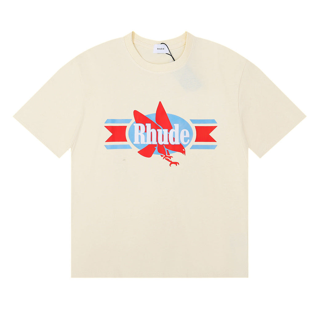 Rhude T Shirt Sailing Letter Coconut Logo Short Sleeve T-Shirt