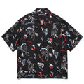 GUILTYPARTIES TIGER Shirts Western denim lasso casual rayon Hawaiian lapel short-sleeved shirt