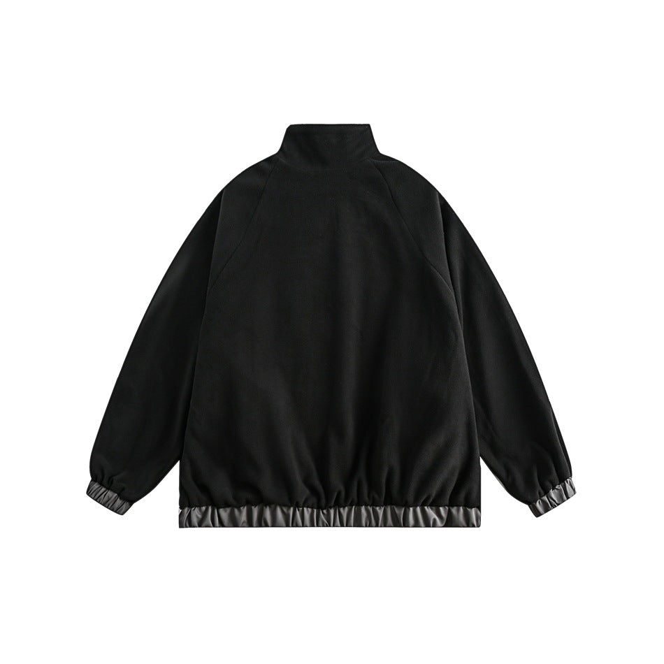 Unisex Jacket Vintage Double-Sided Men's Stand Collar Spring and Autumn Coat