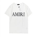 Amiri T Shirt Letter Print Casual Hip Hop round Neck Short Sleeve T-shirt for Men
