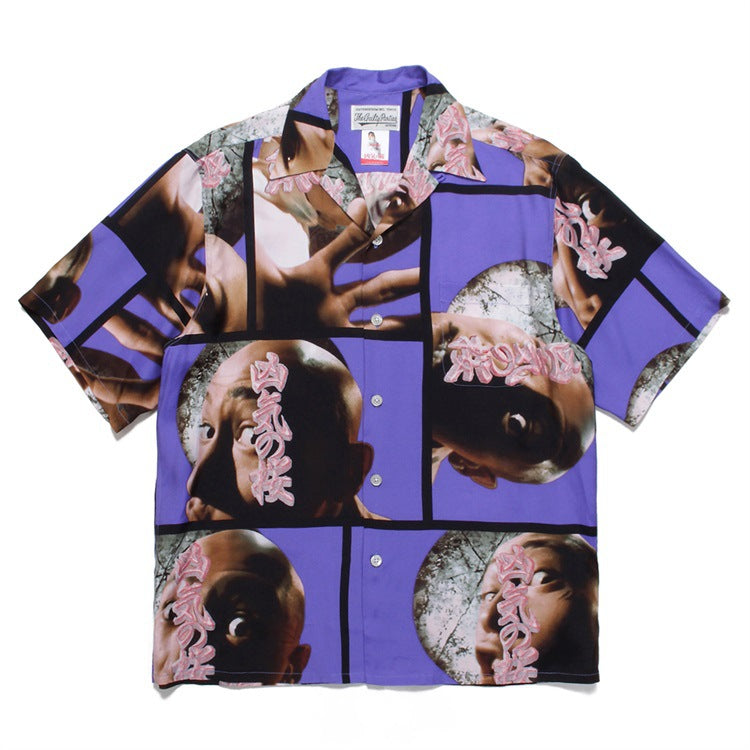 GUILTYPARTIES TIGER Shirts Sakura Wazuka Yosuke Sakura Hawaiian Short Sleeve Shirt Men