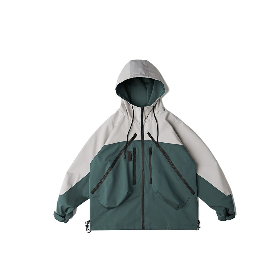 Unisex Jacket Vintage Loose Multicolor Stand Collar Jacket