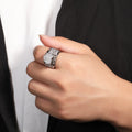 Rings Hip Hop Style Miniature Zircon Love Ring Vintage Spectrum St. Valentine's