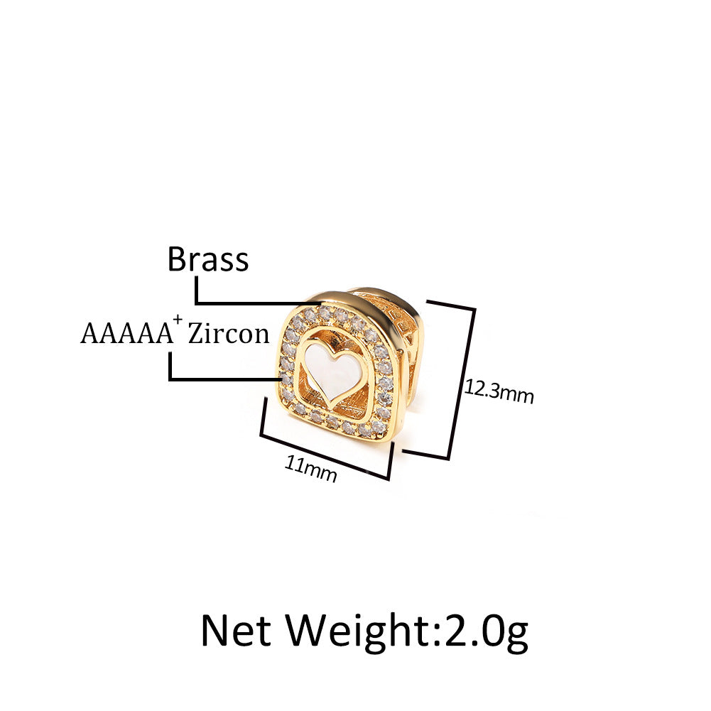 Grillz shell love single tooth braces real gold HIPHOP Royalty