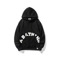 Bathing Ape Hoodie Man Alphabet Print Solid Color Shark
