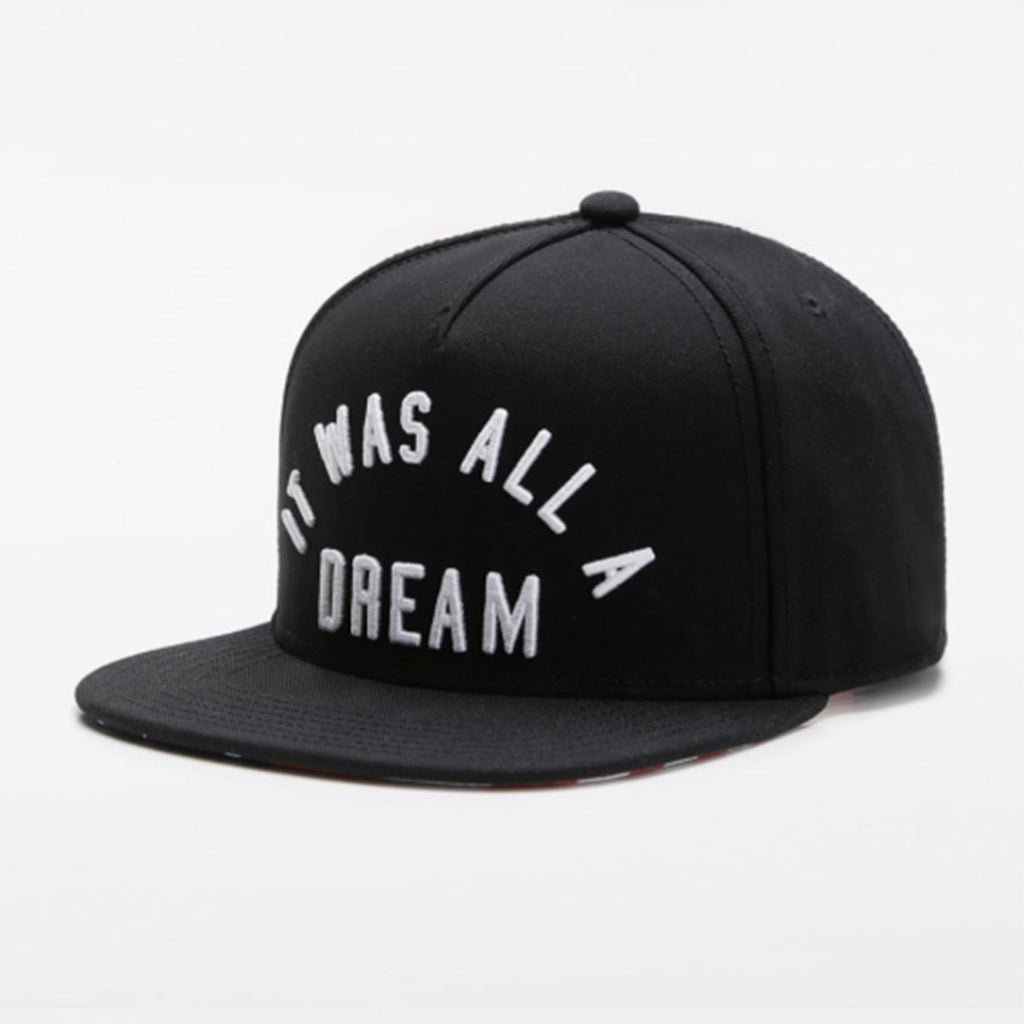 Trendy flat brimmed snapback hats Letter Embroidery