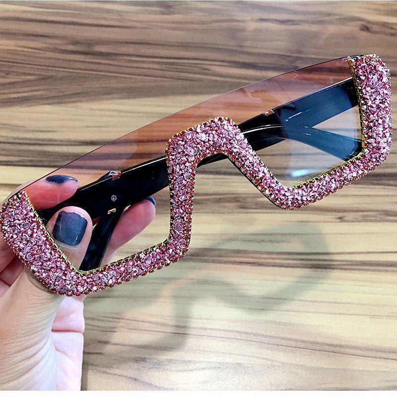 Trendy punk glasses retro sunshade