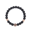 Bracelet Tiger's Eye Volcanic Stone Agate Microencrusted Zircon Hip Hop Royalty