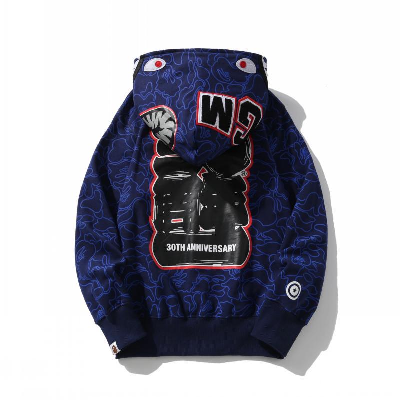 Bathing Ape Hoodie Camouflage Shark Head Zipper