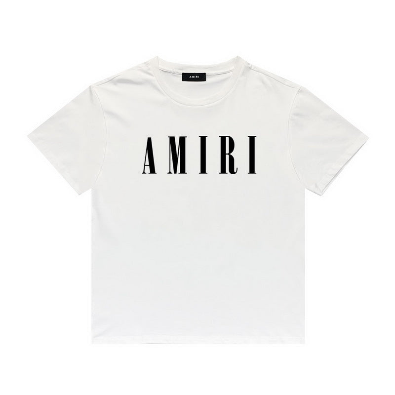 Amiri T Shirt Letter Printed Round Neck