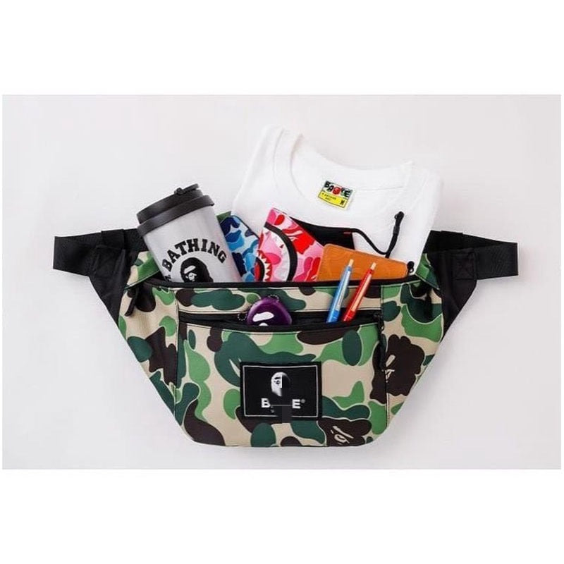 Bathing Ape Bape Bag Camouflage Ape Head Large Waist Bag Waterproof Breast Bag