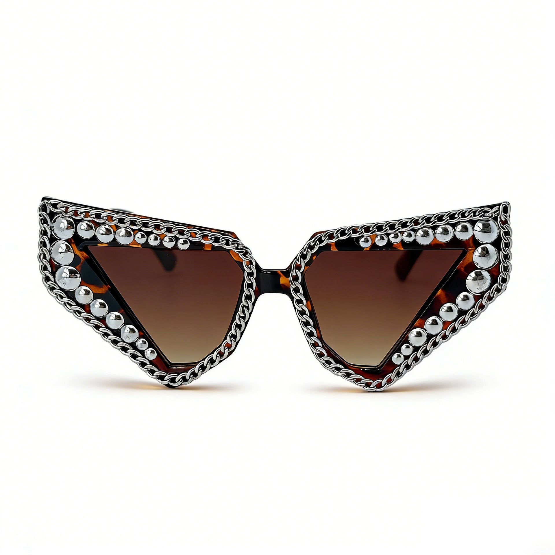 Trendy punk glasses triangular cat eyes