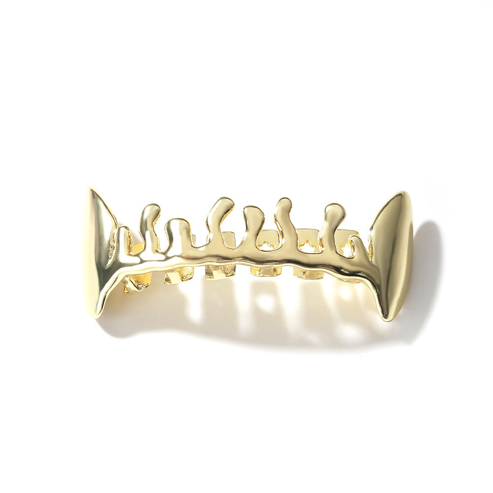 Grillz HIPHOP Gold Braces Real Gold Volcano Lava Braces Hip Hop Spectrum