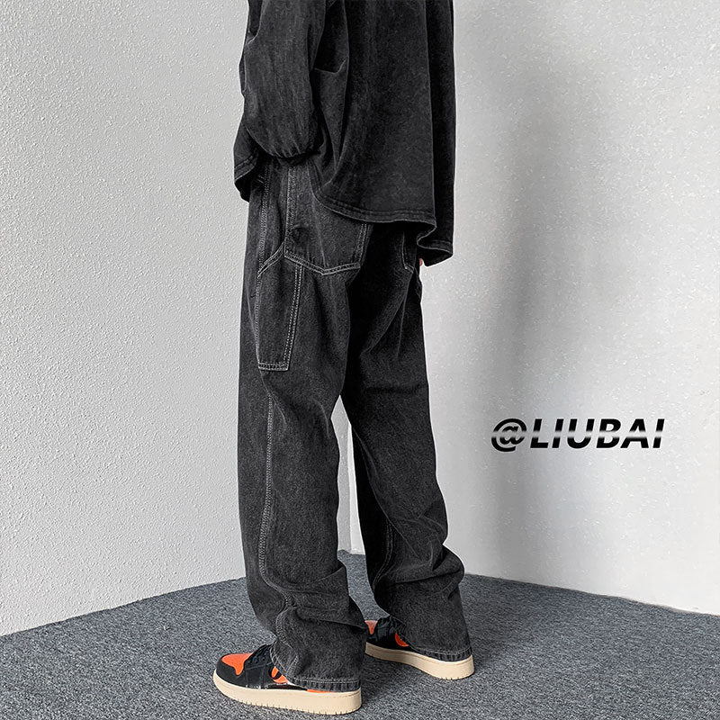 Men Jeans Fall Winter Overalls