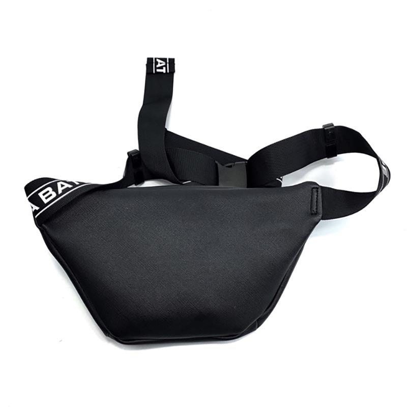 Bathing Ape Bape Bag Ape Head Black PU Leather Fanny Pack