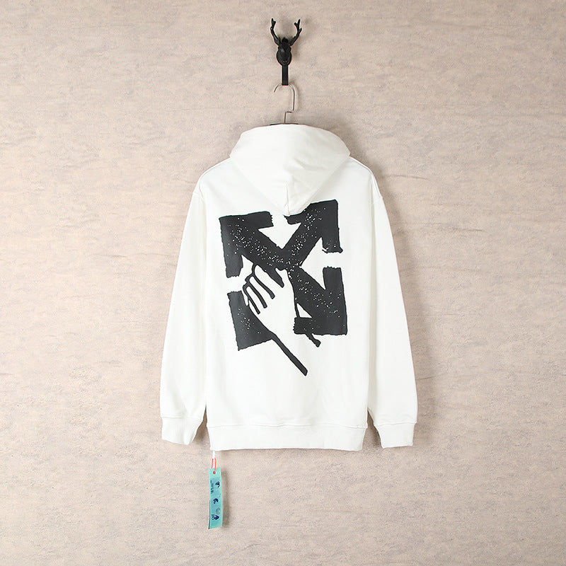 OW  hoodie palm arrow print hoodie