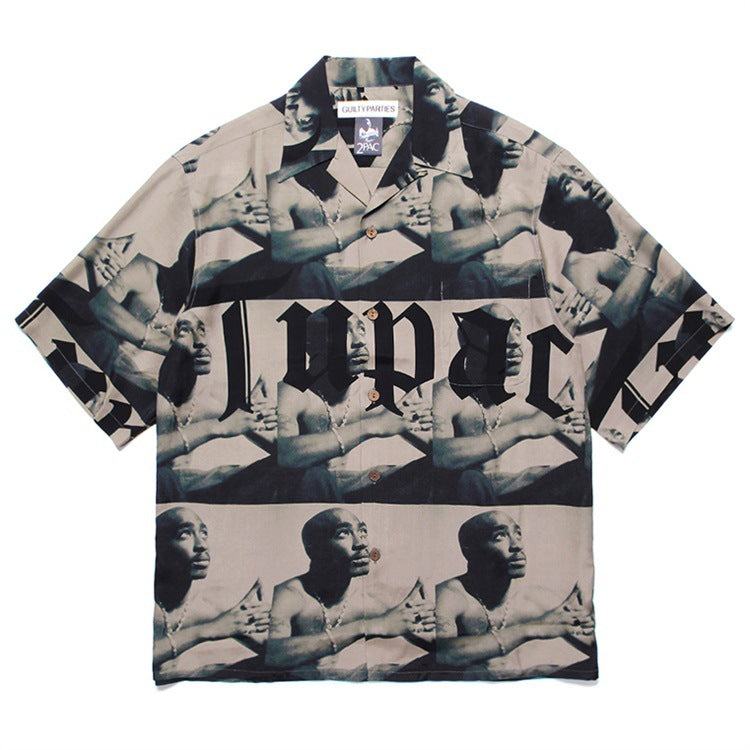GUILTYPARTIES TIGER Shirts 23SS2PAC series five-pattern full print, Hawaiian short-sleeved shirt men